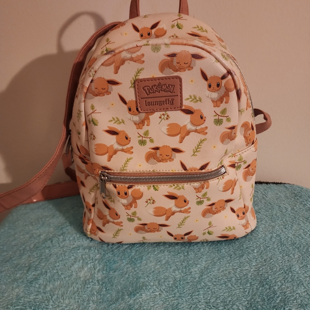 Eevee Pokémon Evee Loungefly Mini Backpack Purse Bag Cute